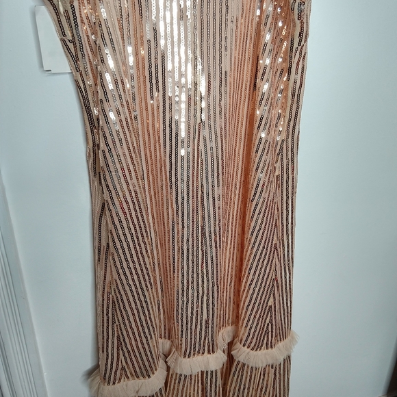 Ruffle Trim Sequined Midi Dress - Picture 7 of 11